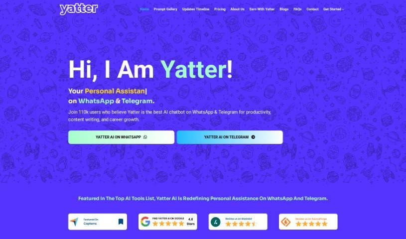 Screenshot of Yatter AI