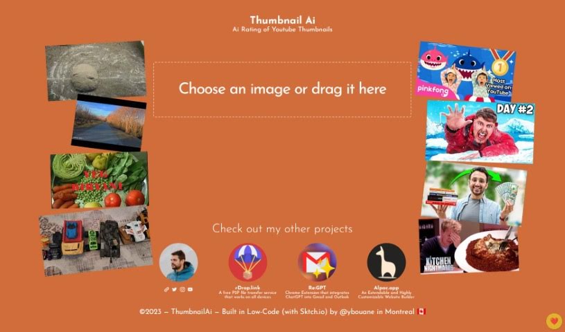 Screenshot of Ybouane Ai Rating of Youtube Thumbnails