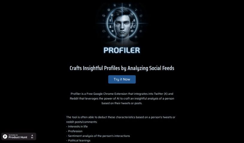 Screenshot of Ybouane Profiler
