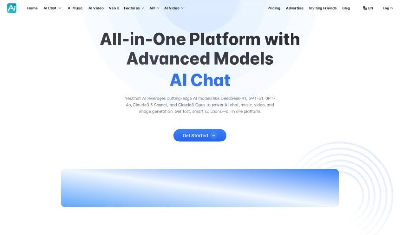 Screenshot of Yeschat