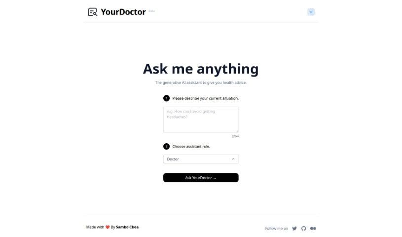 Screenshot of YourDoctor AI