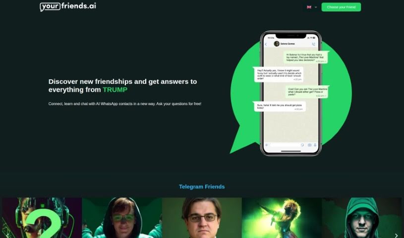 Screenshot of Yourfriends.ai