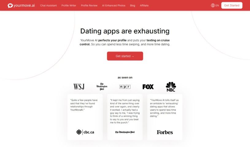 Screenshot of YourMove AI