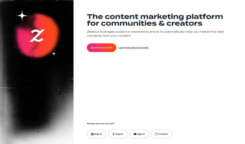 Screenshot of Zealous