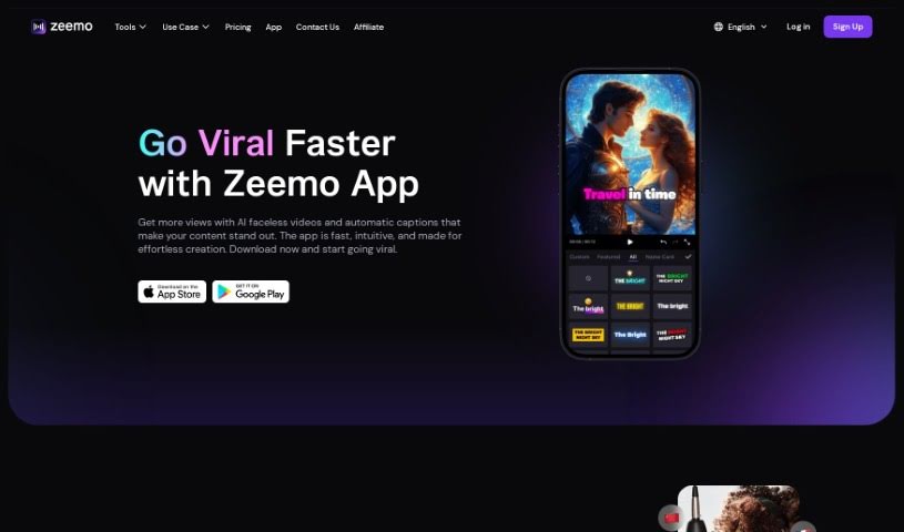 Screenshot of Zeemo AI Zeemo