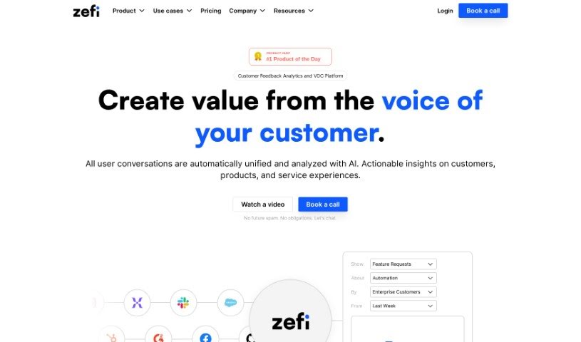 Screenshot of Zefi AI