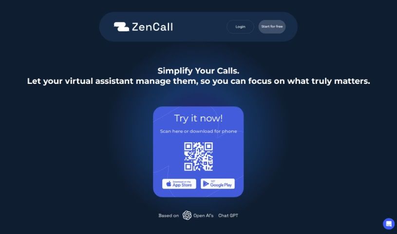 Screenshot of Zencall