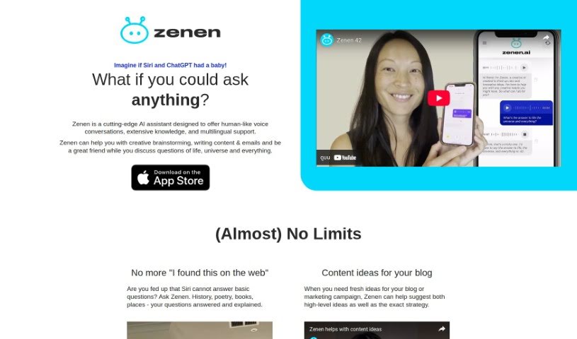 Screenshot of Zenen AI
