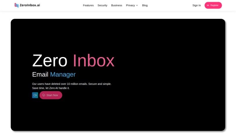 Screenshot of Zero Inbox AI