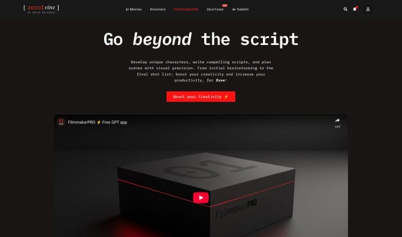 Screenshot of zero1cine FilmmakerPRO