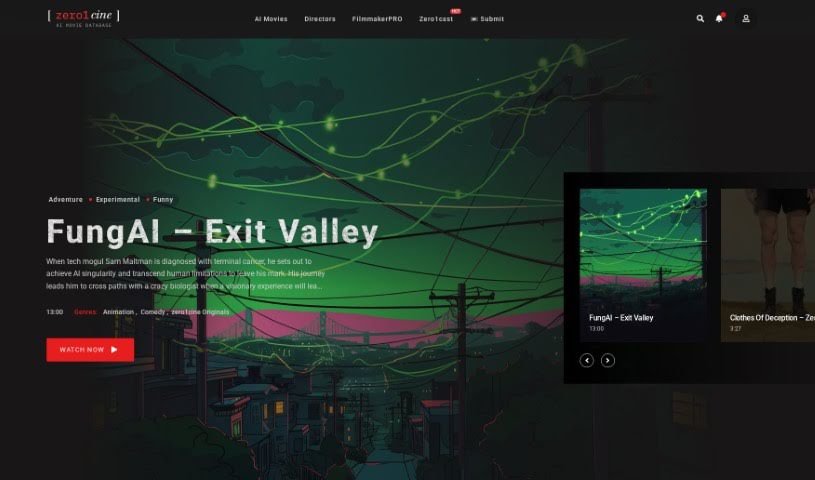 Screenshot of zero1cine