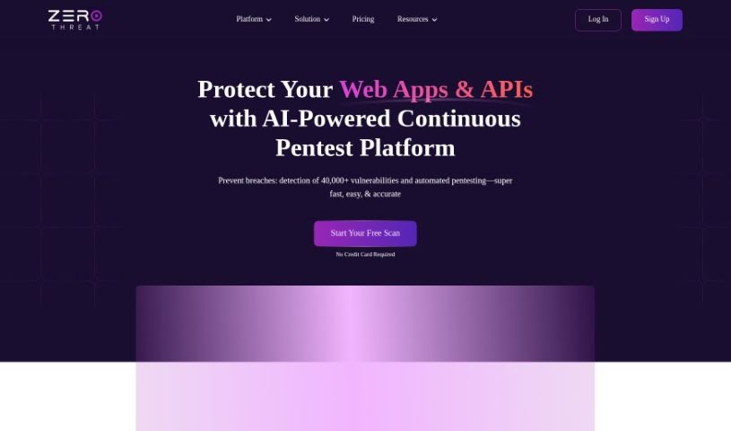 Screenshot of ZeroThreat