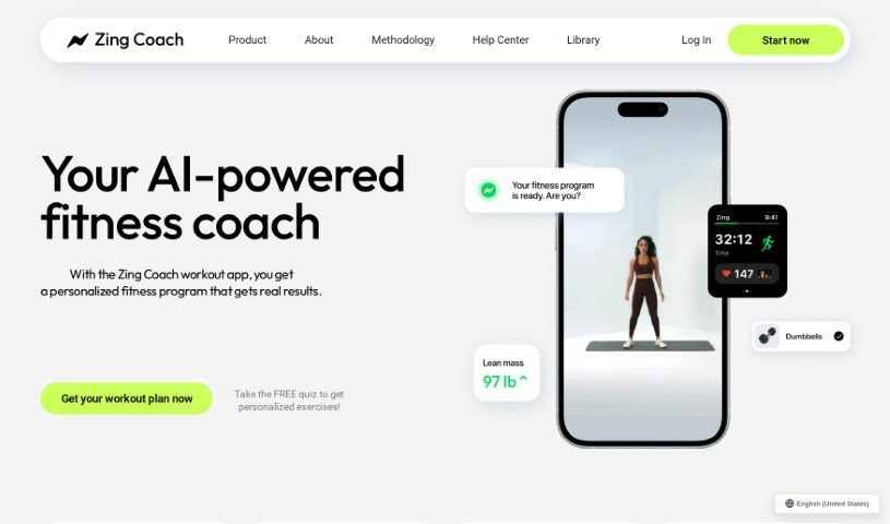 Screenshot of Zing Coach