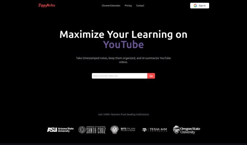 Screenshot of Zippynotes