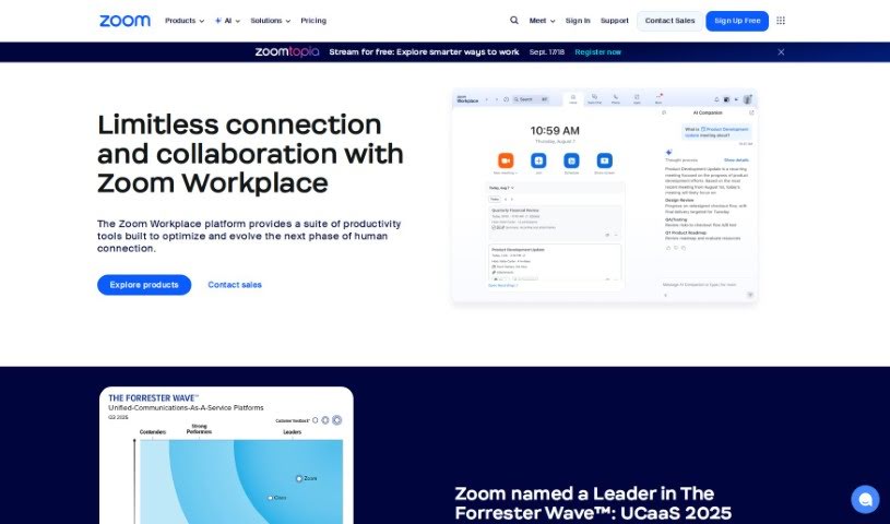 Screenshot of Zoom