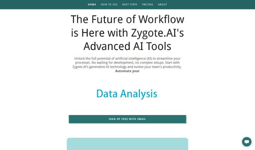 Screenshot of Zygoteai